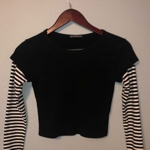 Brandy Melville Stripped Crop Top